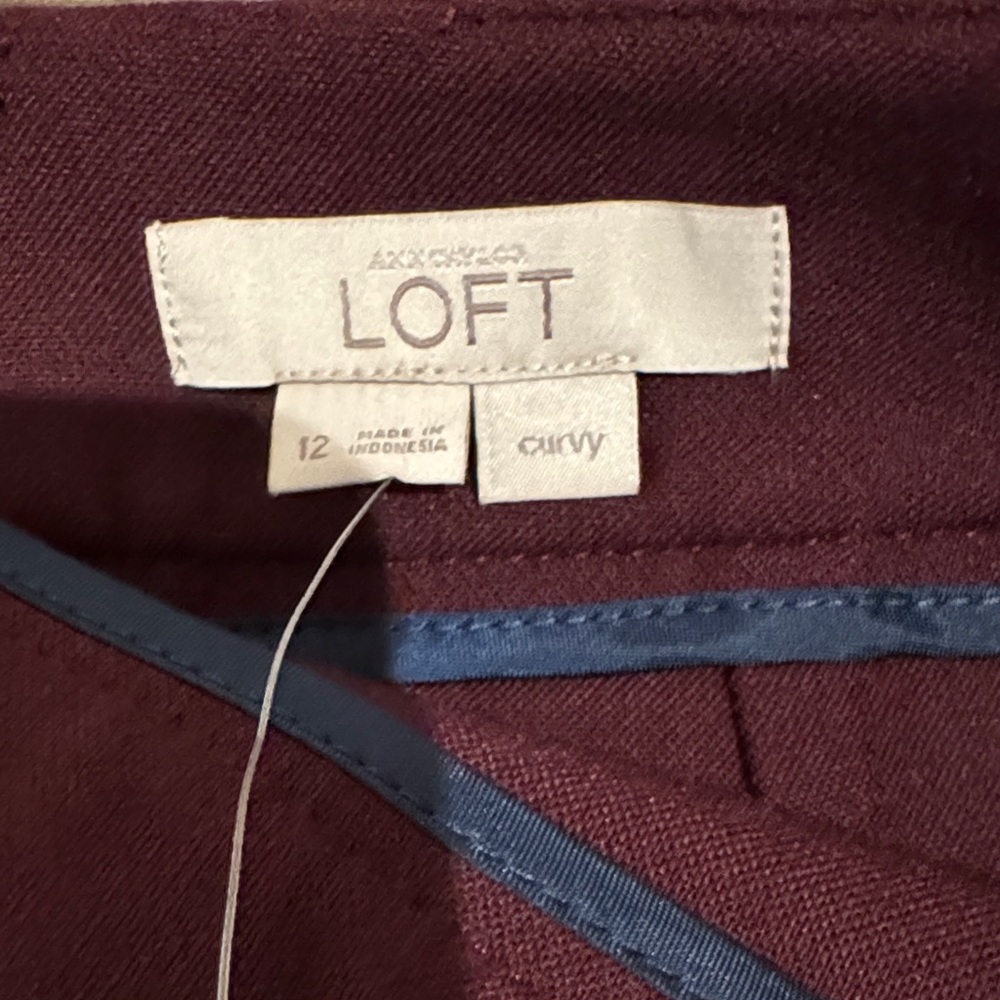 LOFT Rich Burgundy Pencil Skirt - Picture 2 of 5